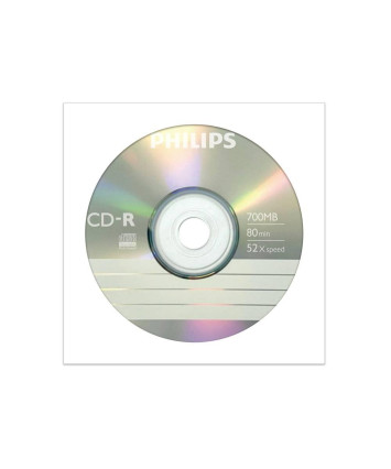 Оптический диск CD-R Philips 700 Mb, 52х, Бум. конверт