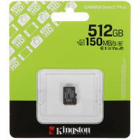 Карта памяти MicroSDXC UHS-I Card 512Gb Kingston Canvas Select Plus Class 10 SDCS3/512GBSP