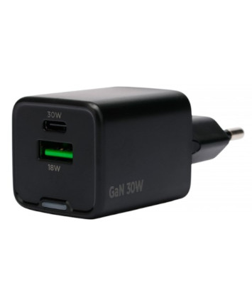 Универсальное СЗУ Cablexpert MP3A-PC-64 (30Вт, 1 USB, 1 Type-C, 3А), QC4.0/PD, черный Универсальное СЗУ Cablexpert MP3A-PC-64 (30Вт, 1 USB, 1 Type-C, 3А), QC4.0/PD, черный