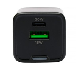 Универсальное СЗУ Cablexpert MP3A-PC-64 (30Вт, 1 USB, 1 Type-C, 3А), QC4.0/PD, черный