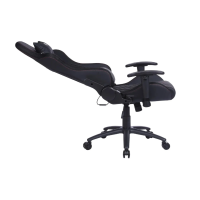 Кресло игровое Cactus CS-CHR-0099BLR с RGB-подсветкой черный/красный эко.кожа