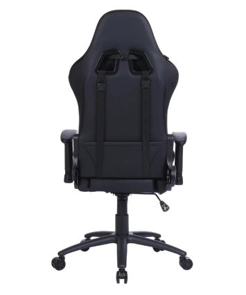 Кресло игровое Cactus CS-CHR-0099BLR с RGB-подсветкой черный/красный эко.кожа