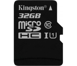 Карта памяти MicroSDHC UHS-I Card 32Gb Kingston Canvas Select Plus Class10 (без адаптера)