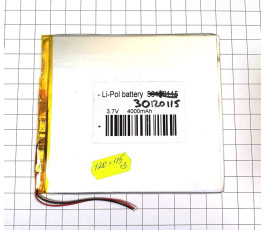 Батарея (аккумулятор) (Li-Pol 3.7В 4000мА·ч), (120*115*3 мм) 30120115