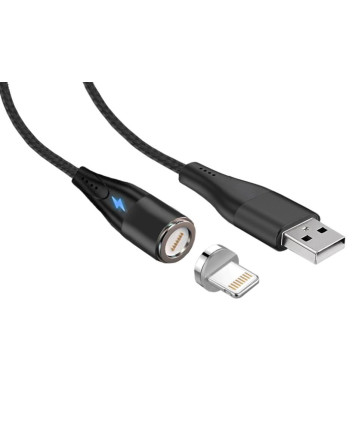 Кабель USB - Lightning JETACCESS JA-DC48 (магнитный) 1м черный