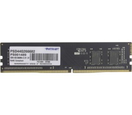 Модуль памяти DDR4 4Gb PC21300 2666MHz Patriot PSD44G266682