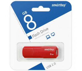 Флеш накопитель 8Gb USB 2.0 SmartBuy CLUE Red (SB8GBCLU-R)