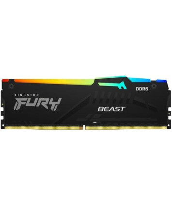 Модуль памяти DDR5 32Gb PC44800 5600MHz Kingston FURY Beast Black RGB (KF556C40BBA-32)
