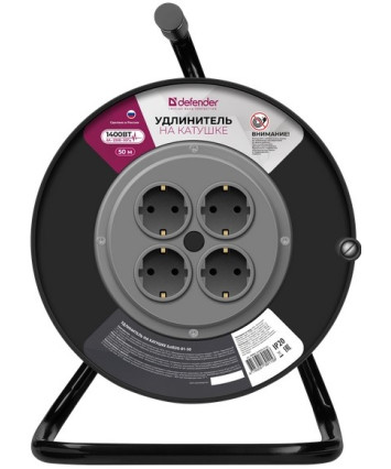 Удлинитель на катушке Defender ExtR2G-01-30 6А, 30м, без заземления