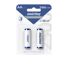 Аккумуляторные батарейки AA Smartbuy 2500mAh SBBR-2A02BL2500 2шт