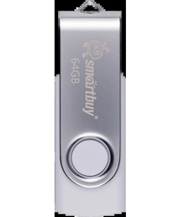 Флеш накопитель 64Gb USB 2.0 Smartbuy Twist (SB064GB2TWW), белый Флеш накопитель 64Gb USB 2.0 Smartbuy Twist (SB064GB2TWW), белый