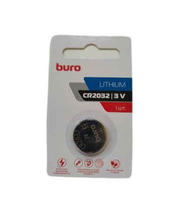 Батарейка Buro Lithium CR2032 (1шт) блистер