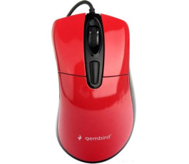 Мышь проводная Gembird MOP-415-R, красный, USB