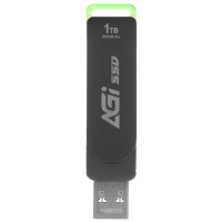 Внешний SSD AGI ED138 Pro 1Tb (AGI1T0G33ED138P-CB), USB 3.2 Gen 2, Type-C - Type-A, Черный