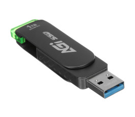 Внешний SSD AGI ED138 Pro 1Tb (AGI1T0G33ED138P-CB), USB 3.2 Gen 2, Type-C - Type-A, Черный