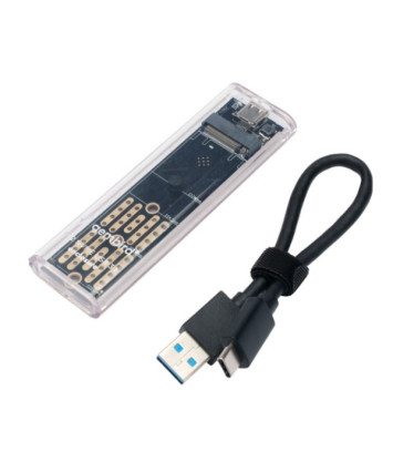Контейнер для SSD NVME USB 3.1 Gembird EEM2-NVME-2, Type-C, Прозрачный