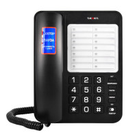 Телефон проводной teXet TX-234, черный