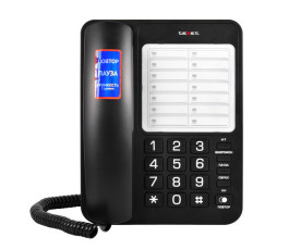 Телефон проводной teXet TX-234, черный