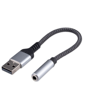 Переходник USB AM/Jack3.5F Cablexpert серый CCA-UM3.5F-AL