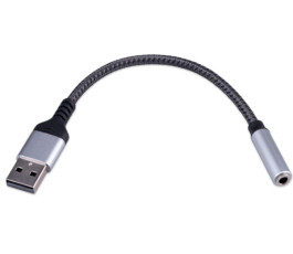 Переходник USB AM/Jack3.5F Cablexpert серый CCA-UM3.5F-AL
