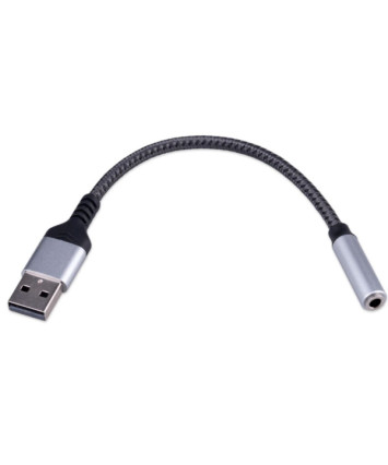 Переходник USB AM/Jack3.5F Cablexpert серый CCA-UM3.5F-AL