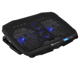 Охлаждающая подставка для ноутбука Digma D-NCP170-4 (17"), 2xUSB, 4 вентилятора