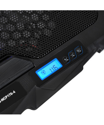 Охлаждающая подставка для ноутбука Digma D-NCP170-4 (17"), 2xUSB, 4 вентилятора Охлаждающая подставка для ноутбука Digma D-NCP170-4 (17"), 2xUSB, 4 вентилятора