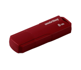 Флеш накопитель 8Gb USB 2.0 Smartbuy Clue (SB8GBCLU-BG), бордовый