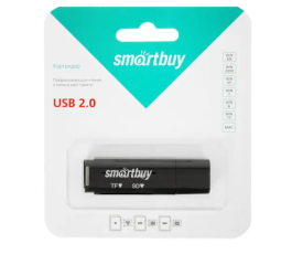 Картридер внешний Smartbuy 715 , USB 2.0, черный